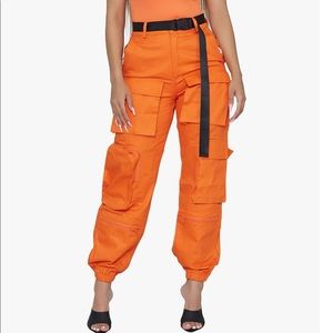Orange Cargo Pants